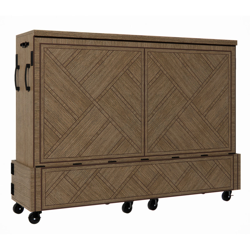 Rolling murphy bed cabinet discount